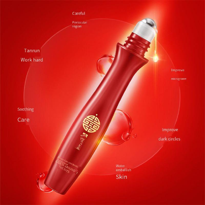 Крем для кожи вокруг глаз против морщин с роликовым шариком, быстросохнущая увлажняющая гиалуроновая кислота, освежающая сыворотка для кожи вокруг глаз, разглаживает мелкие морщинки