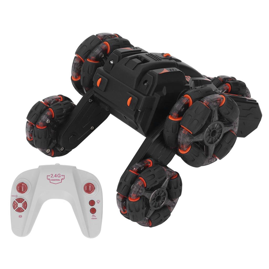 Детский автомобиль с дистанционным управлением, двухсторонний, вращающийся на 360 градусов, 2,4 ГГц, 5-колесный, трюковой автомобиль с дистанционным управлением для мальчиков