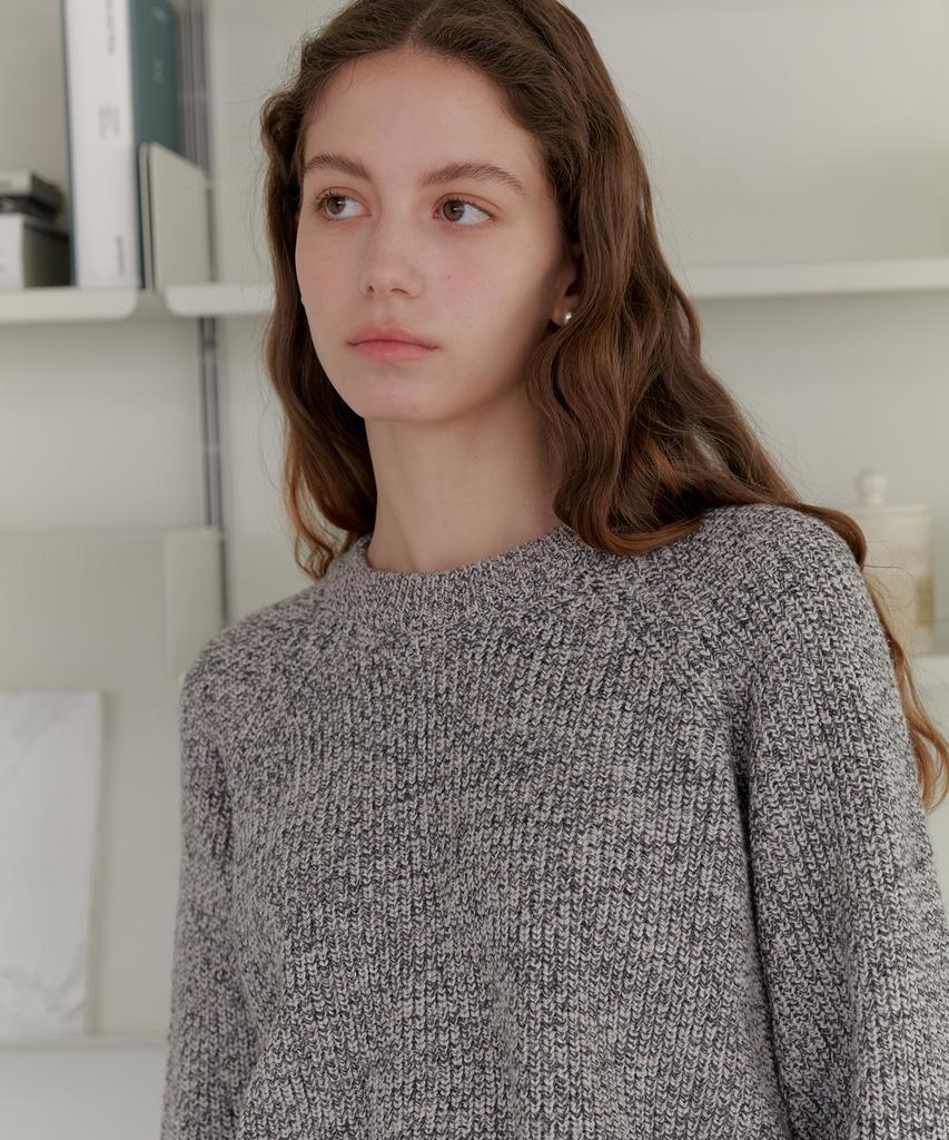 YUPPE Mix Wool Knit_Dark Gray