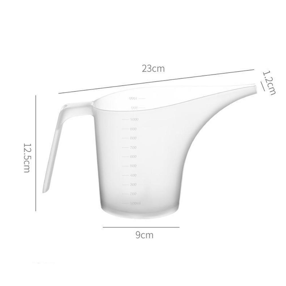 Cooking Easy Pour Long Spout Plastic Measuring Cup Kitchen Tool Liquid Container Funnel Pitcher