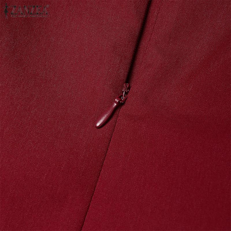 ZANZEA Женское повседневное платье с коротким рукавом, пэчворк, принт в стиле ретро, имитация двух частей