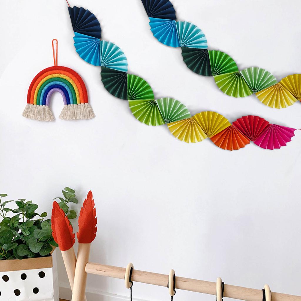 Мексиканская вечеринка Подвесные бумажные украшения Красочные бумажные веера оригами Украшения для свадьбы, дня рождения, карнавала, стены