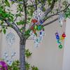 1 Pc Colorful Tree of Life Crystal Pendant Sunshine Collection Hanging Ornament Home Wind Chime Outdoor Garden Decoration Crafts