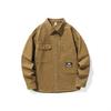 Heavy Retro Khaki Tooling Jacket Men'S Loose Large Size Trendy Brand Youth Shirt Casual Coat Trendy