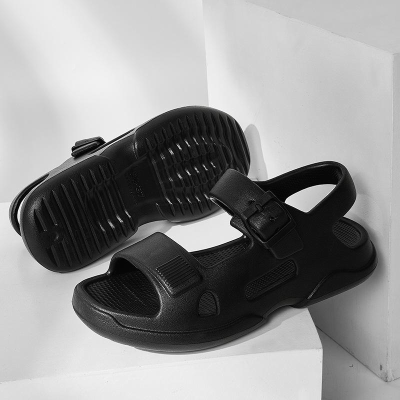 Весна и лето Новые удобные сандалии на толстой подошве Повседневные римские тапочки на мягкой подошве Пляжные дышащие спортивные сандалии для женщин