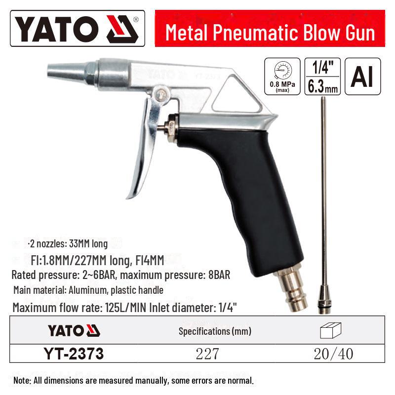 Yiertuo High-Pressure Pneumatic Air Dust Gun for Air Compressor