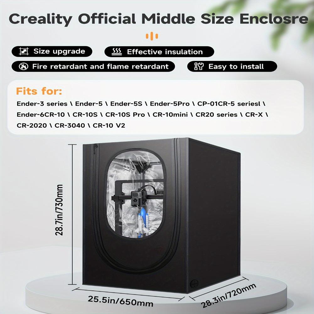 Black 3D Printer Enclosure Fireproof Printer Heating Cover for Bambu Lab X1C/X1E