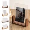 Creative Photo Frame Acrylic U Shape Transparent Frame Desktop Wood Wedding Pictures Frame Office Decor