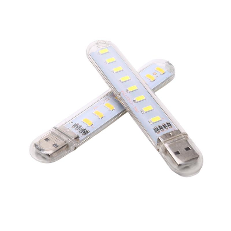 USB светодиодные книжные лампы 8 светодиодов SMD лампочка 5V вход питания Белый Теплый USB ночник