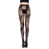 Halloween 2024 Black & White Rose Cross One-Piece Pantyhose - European & American Style
