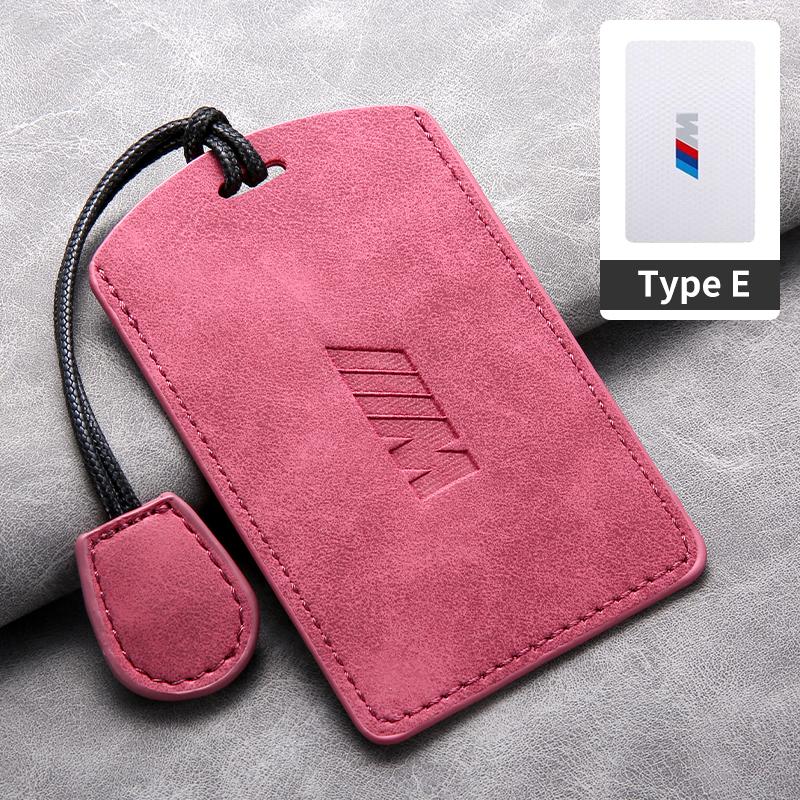 AAAQJ1 Suede Leather Car Smart NFC Card Key Case Fob Cover Shell Auto Keychain Accessories For BMW M 3 5 7 Series X1 X3 X5 X6 X7 535le