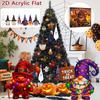 Gnome Countdown Calendar 24-Day Gnome Ornament Halloween Countdown Calendar Collectible 3D Resin 2D Acrylic Ornament for Kids