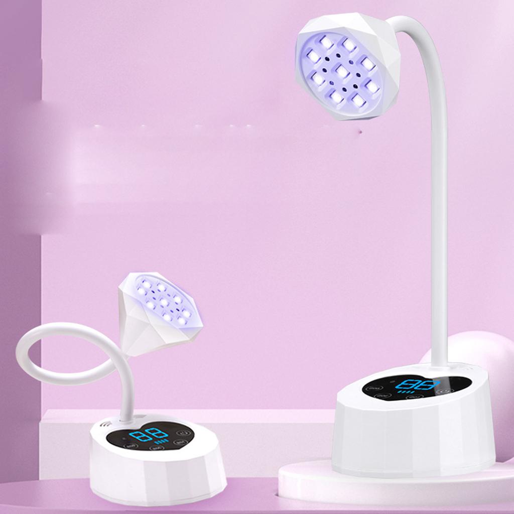 Светодиодная лампа для ногтей на гибкой ножке с USB-зарядкой, автоматический сенсорный сушитель для гель-лака