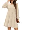 Женское платье с квадратным вырезом и длинными рукавами, осеннее повседневное платье-свитер для беременных