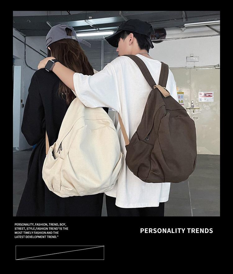 Ретро Холщовый Рюкзак Лес для Девочек - Японский Стиль Харадзюку, Простой и Универсальный для Старшеклассниц