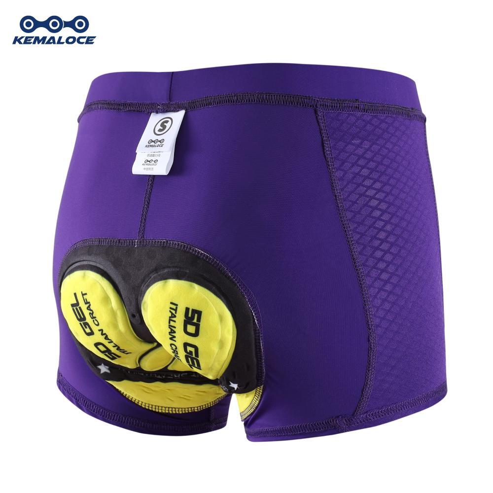 KEMALOCE Велосипедное нижнее белье для мужчин 5D гелевые подкладки противоударные велосипедные шорты синие, серые, белые и фиолетовые велосипедные шорты MTB велосипедные трусы
