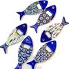 Retro Color Creative Fish Bottle Opener Bronzing Embossed Refrigerator Sticker Bottle Opener