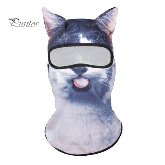 Летняя велосипедная защита для лица, шейный платок, ветрозащитный, защита от ультрафиолета, дышащий, мужской и женский уличный 3D-шлем с изображением животных, полностью покрывающий шею шарф с капюшоном