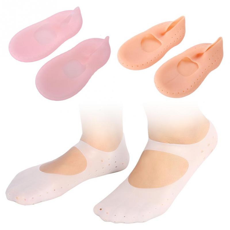 1 Pair Silicone Socks Foot Anti-cracking Protector Foot Care Tool Prevention Socks