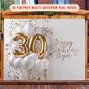 2D 80th Birthday Party Backdrop, Mint Green Gold Decor Photography Backgrou