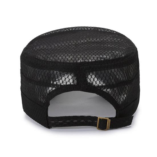 Beach Hat Flat Top Large Brim Full Mesh Casual Adjustable Buckle Casual Breathable Sunscreen Military Hat Outdoor Activities