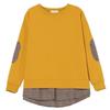 Autumn Style, Cotton-containing Fake Two-piece Sweatshirt for Women, Long-sleeved Autumn and Winter New Loose Top Jacket