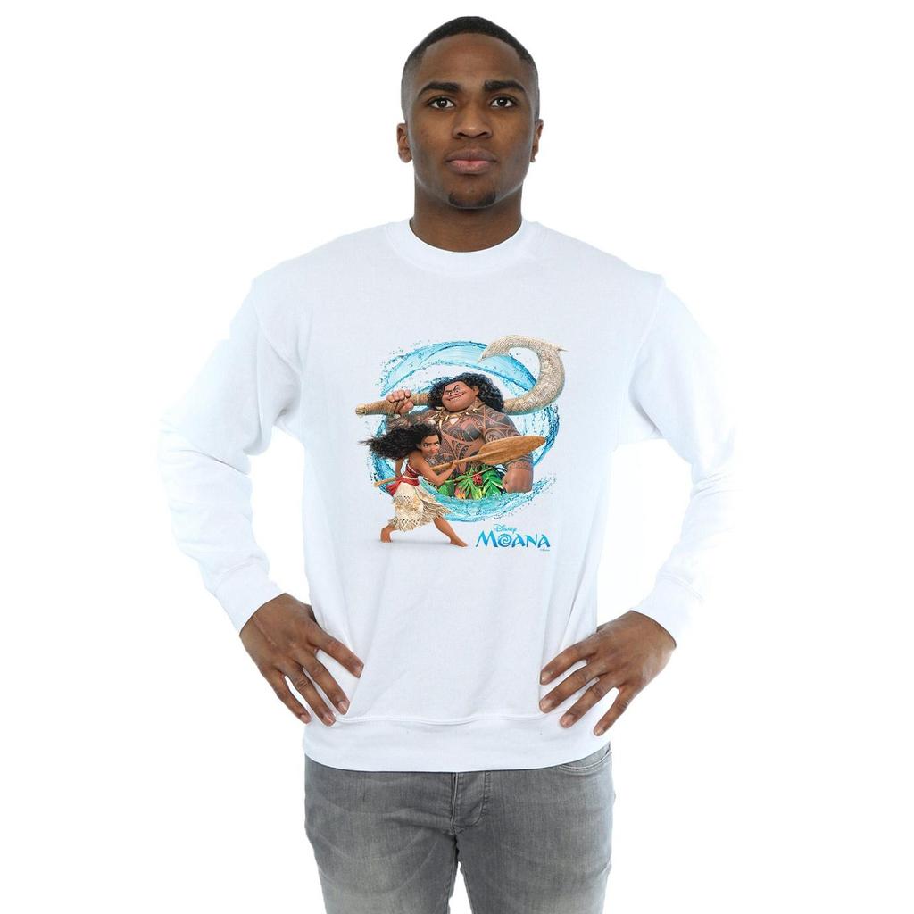 Disney Mens Moana And Maui Wave Sweatshirt