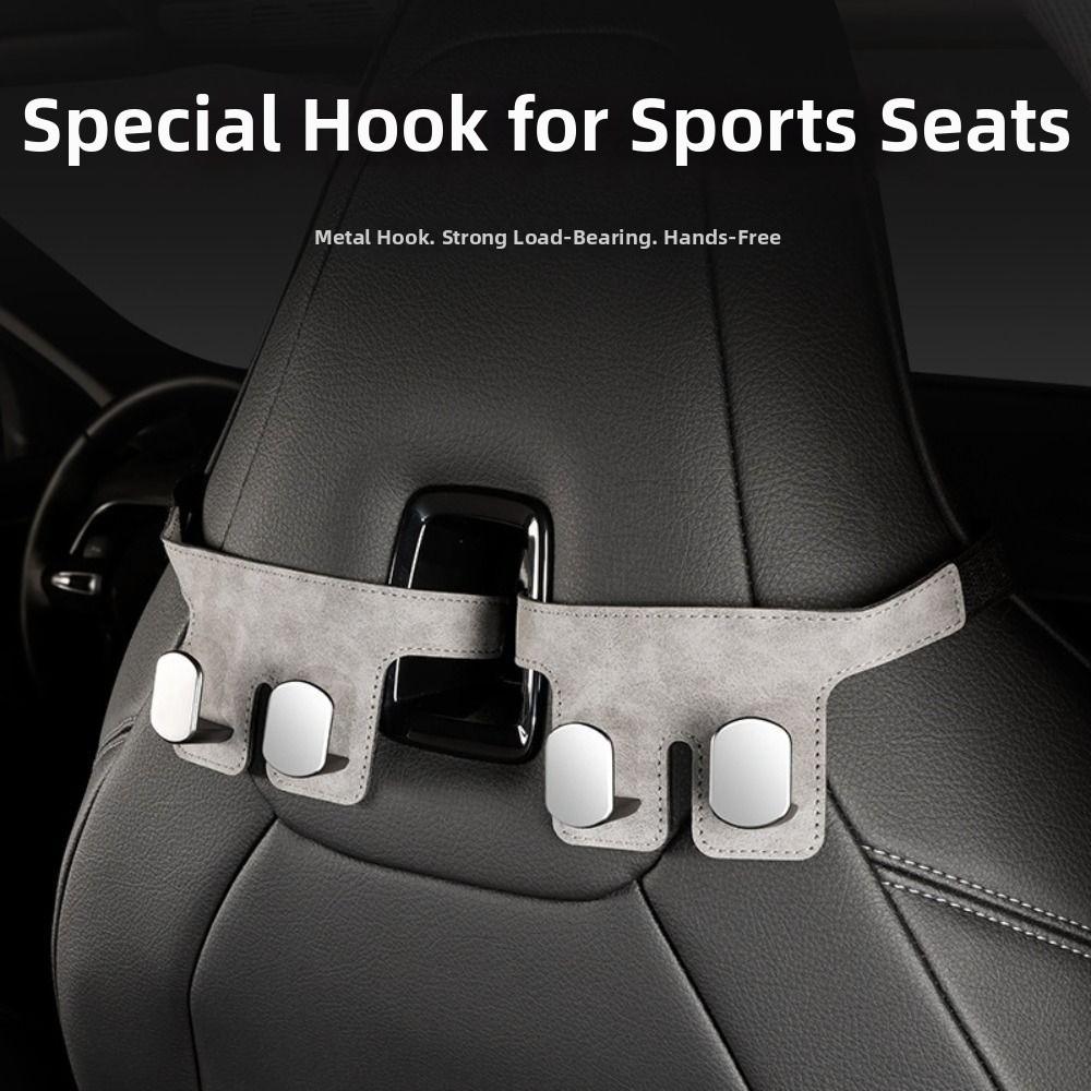 Double Hook Car Headrest Hook Wear-Resistant Hanging Headrest Bag Holder Purses