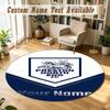 Round Rug Custom NamePreston North End Pattern Non Slip Carpet Home Floor Decor