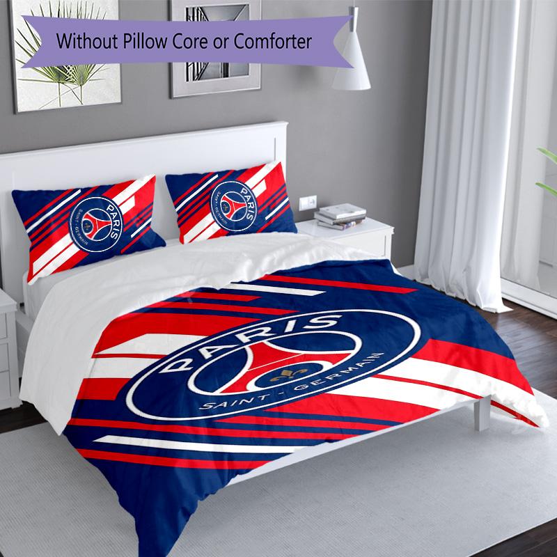 3pcs FC Bayern Munich logo pattern bedding set duvet cover set includes duvet cover &pillowcases, perfect all season bedroom decoration & gift