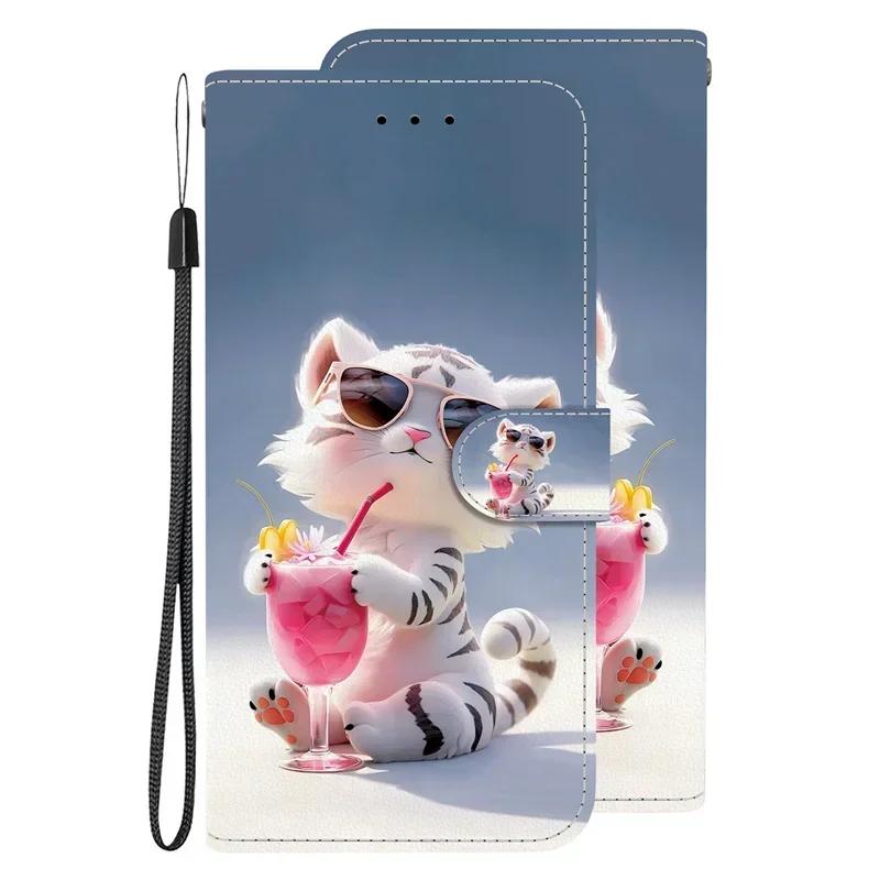1/10VII Чехол для Sony Xperia 1VII 10VII Coque Мультяшный кожаный чехол для Sony 1VII Xperia 10VII Funda Чехол-книжка с кошельком