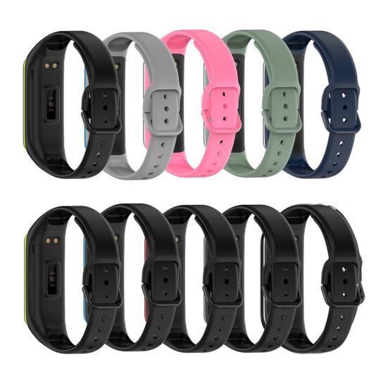 R220 Watch Strap Breathable Sweat-proof Sports Watch Band with Movement Frame for Samsung Galaxy Fit2