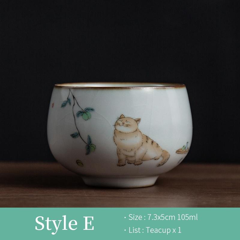 Керамическая чайная чашка печи Мао Ми Ру, глазурь «открытая трещина», набор для кунг-фу чая