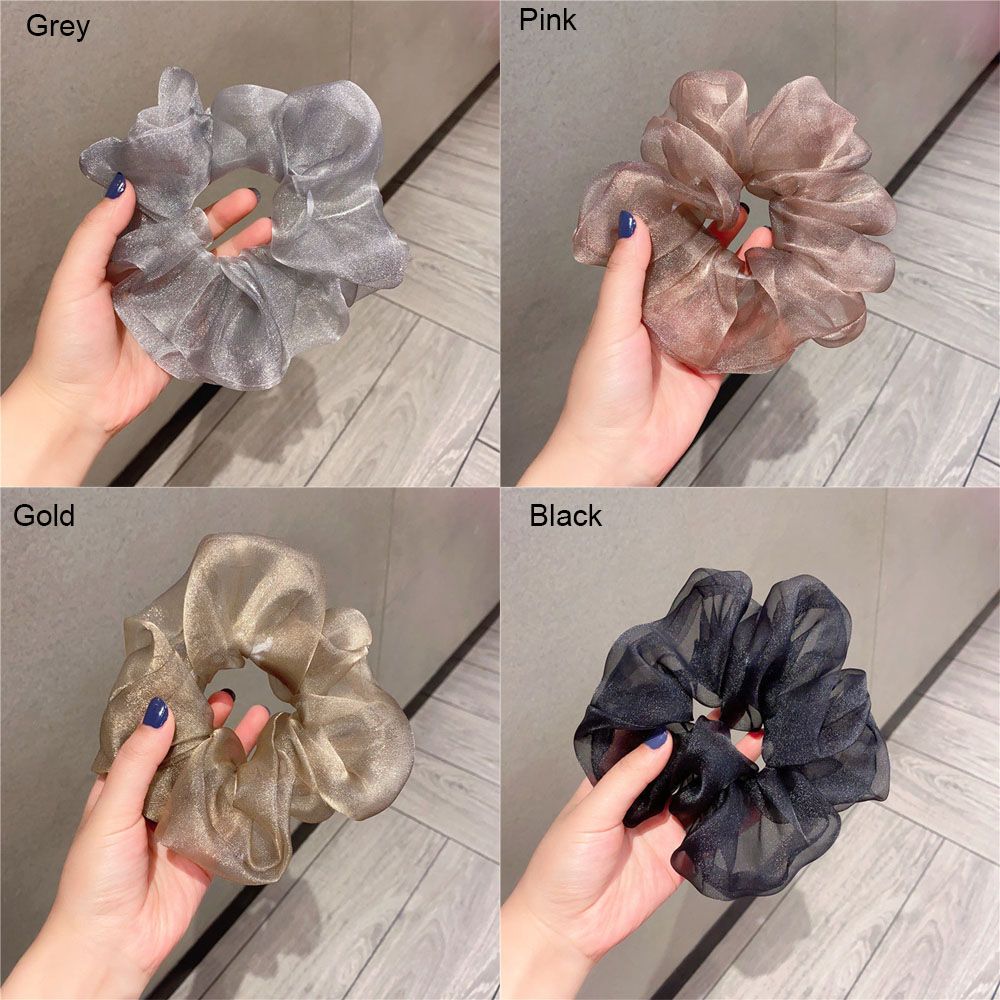 Hairband Headwear Fashion Hair Ropes Elastic Hair Ties for Women Girls Oversized Hair Scrunchies