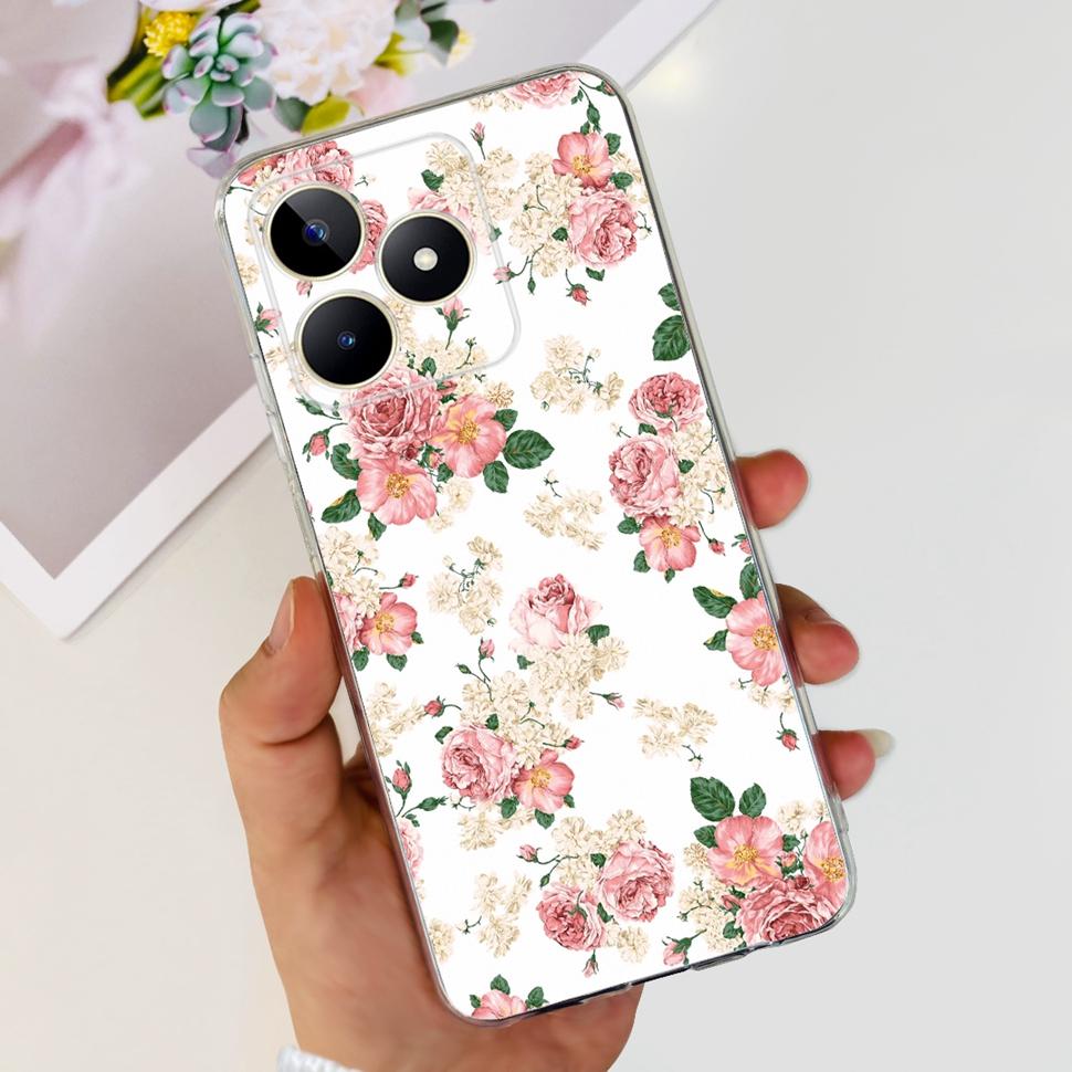 For Realme Note 50 Cases RMX3834 Colorful Painted Cover Soft Silicone Phone Cases For Oppo Realme Note 50 Note50 TPU Fundas