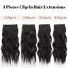 LISI HAIR Натуральные черные длинные волнистые наращивание волос Синтетическое волокно Женская мода Невидимые зажимы Женская повседневная одежда Шиньон
