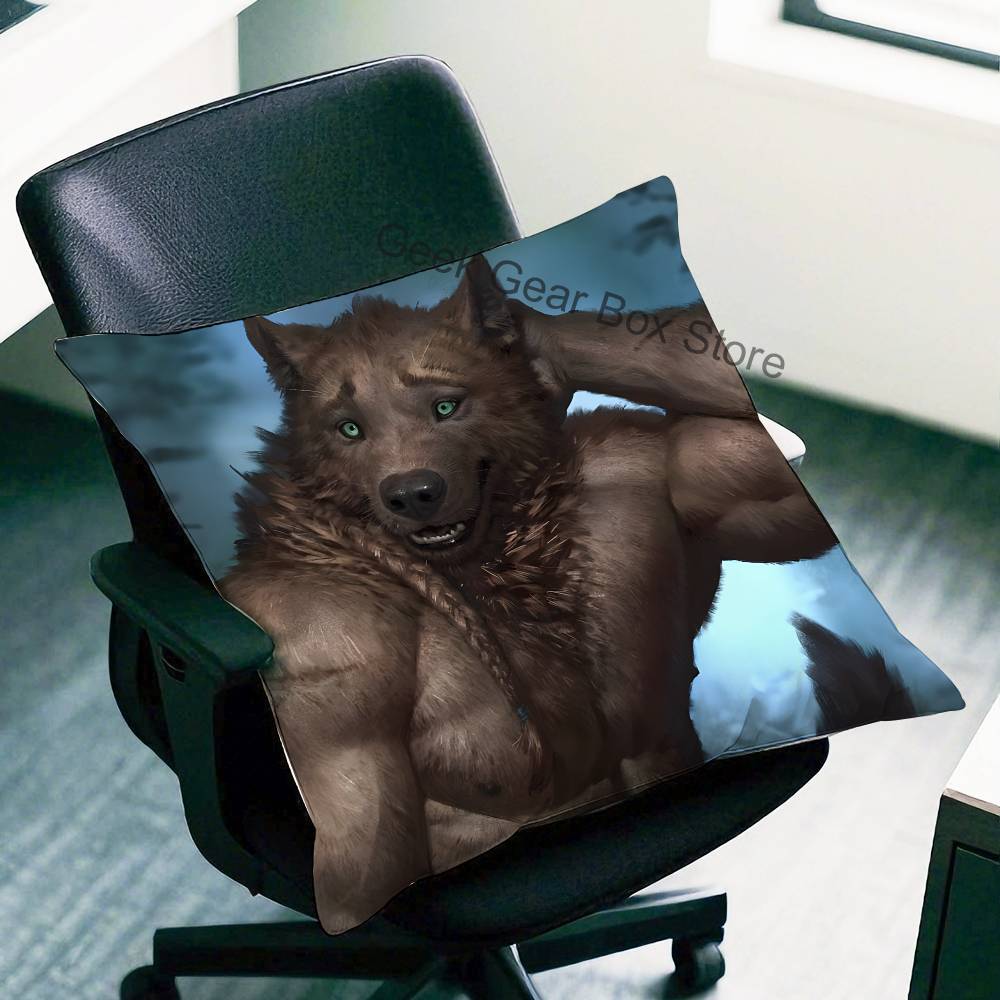 Alpha Sigma Wolf Cool Pillow Case For Sofa Decor Car Office Room Printing Cushion Cover Decorations and Protector