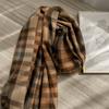 Women Fashion Plaid Scarf Winter Sweet Warm Imitation Cashmere Shawl Neck Warmer For Birthday Gifts
