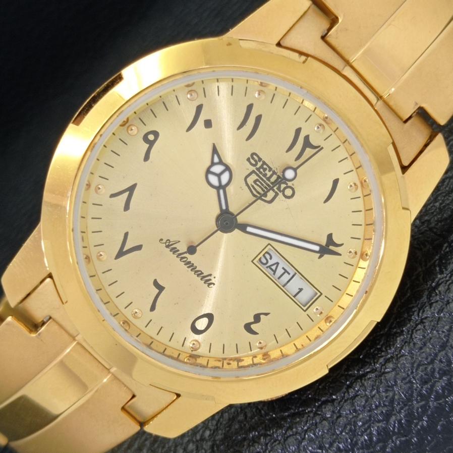 ВОССТАНОВЛЕННЫЕ SEIKO 5 AUTOMATIC 6309A ЯПОНИЯ АРАБСКИЙ ЗОЛОТОЙ ЦИФЕРБЛАТ a426419-2