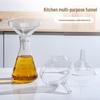 Long Neck Kitchen Funnel Set: Large & Small Calibers for Milk, Oil, & Wine