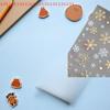 Sparkly Cartoon Christmas Nail Art Decal Stickers, DIY Manicure Decoration with Gold/Silver Snowflakes