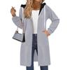 Women's Zip Up Hoodies Oversized Fleece Long Pullover Hooded Sweatshirts Casual Long Sleeve Fall Hoodie Jacket