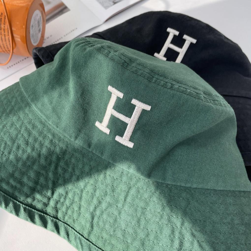 Мужская и женская повседневная панама выстиранная панама с буквой H