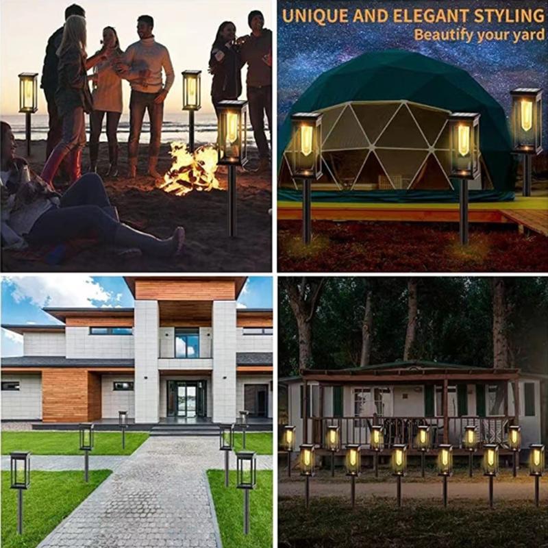 Солнечные дорожки IP65 Водонепроницаемый газонный солнечный светильник Регулируемая высота светодиодный уличный светильник Декоративный солнечный ландшафт