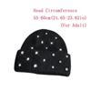 Rhinestone Beads Pullover Yarn Hat Rabbit Fur Warm Bonnet Beaanies Korean Wool Skullies Cap  Women