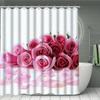 Floral Curtains Ins Shower Curtain Set for Bathroom Modern Bath Rug Decor For Bathroom Shower Curtains Multi-Size Home Decor