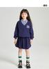 Girls' College Style Pleated Skirt Set