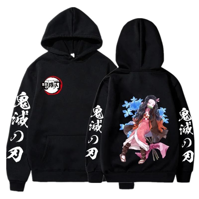 Autumn Winter Kamado Nezuko Cosply Hoodie Women Casual Streetwear Sweatshrit Kimetsu No Yaiba Hoodies