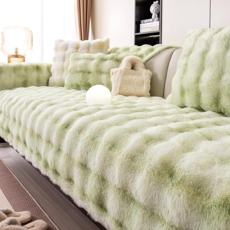 Зимнее утолщенное диванное полотенце для сохранения тепла, кроличий плюш, можно накрыть, чехол на подушку сиденья, чехол, всеохватывающее покрытие для спинки и подлокотников, тканевое одеяло