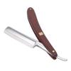 Folding Shaving Knife Rack Men Manual Shaving Blade Holder with PU Leather Storage BagBrown